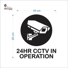 Load image into Gallery viewer, 24HR CCTV In Operation Sign Sticker Self-Adhesive Decotherapy