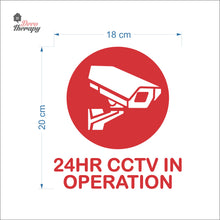 Load image into Gallery viewer, 24HR CCTV In Operation Sign Sticker Self-Adhesive Decotherapy