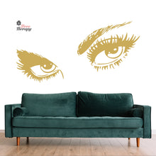 Load image into Gallery viewer, Audrey Hepburn Eyelashes Wall Decal Decotherapy