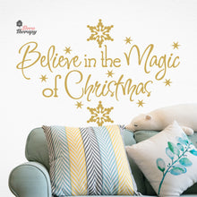 Load image into Gallery viewer, Believe In The Magic Of Christmas Wall Decal Decotherapy