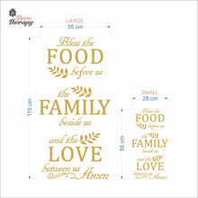 Load image into Gallery viewer, Bless The Food Before Us V5 Wall Decal Decotherapy