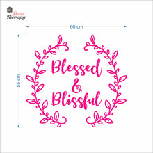 Load image into Gallery viewer, Bless & Blissful Wreath Wall Decal Decotherapy