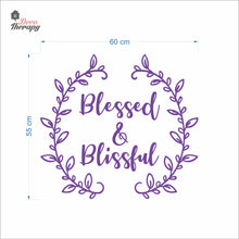 Load image into Gallery viewer, Bless & Blissful Wreath Wall Decal Decotherapy
