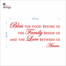 Load image into Gallery viewer, Bless The Food Before Us V2 Wall Decal Decotherapy