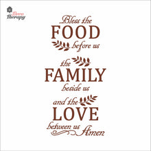 Load image into Gallery viewer, Bless The Food Before Us V5 Wall Decal Decotherapy