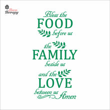 Load image into Gallery viewer, Bless The Food Before Us V5 Wall Decal Decotherapy