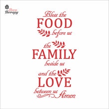 Load image into Gallery viewer, Bless The Food Before Us V5 Wall Decal Decotherapy