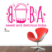 Load image into Gallery viewer, Boba Sweet and Delicious Wall Decal Decotherapy