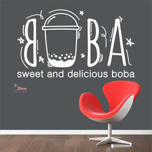 Load image into Gallery viewer, Boba Sweet and Delicious Wall Decal Decotherapy