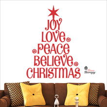 Load image into Gallery viewer, Christmas Joy Love Peace Wall Decal Decotherapy