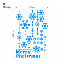 Load image into Gallery viewer, Christmas Hanging Snowflakes Wall Decal Decotherapy