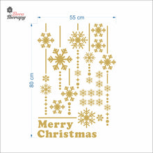Load image into Gallery viewer, Christmas Hanging Snowflakes Wall Decal Decotherapy