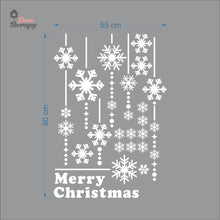 Load image into Gallery viewer, Christmas Hanging Snowflakes Wall Decal Decotherapy