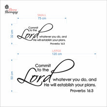 Load image into Gallery viewer, Commit Whatever You Do And He Will Establish Your Plans Wall Decal Decotherapy