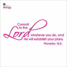 Load image into Gallery viewer, Commit Whatever You Do And He Will Establish Your Plans Wall Decal Decotherapy
