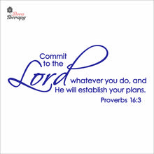 Load image into Gallery viewer, Commit Whatever You Do And He Will Establish Your Plans Wall Decal Decotherapy