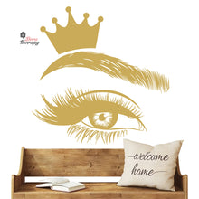 Load image into Gallery viewer, Crown Lash & Brows Wall Decal Decotherapy