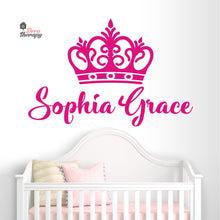 Load image into Gallery viewer, Customized Name With Crown Design Wall Decal