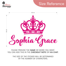 Load image into Gallery viewer, Customized Name With Crown Design Wall Decal