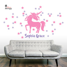 Load image into Gallery viewer, Customized Name Unicorn Design 1 Wall Decal