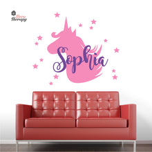 Load image into Gallery viewer, Customized Name Unicorn Design 3 Wall Decal