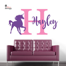 Load image into Gallery viewer, Customized Name Unicorn Design 6 Wall Decal
