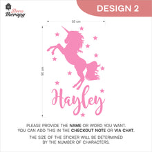Load image into Gallery viewer, Customized Name Unicorn Design 2 Wall Decal