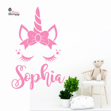 Load image into Gallery viewer, Customized Name Unicorn Design 4 Wall Decal