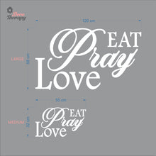 Load image into Gallery viewer, Eat Pray Love V1 Wall Decal Decotherapy