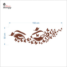 Load image into Gallery viewer, Eyelashes Butterflies Wall Decal Decotherapy