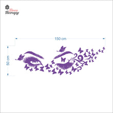 Load image into Gallery viewer, Eyelashes Butterflies Wall Decal Decotherapy