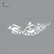 Load image into Gallery viewer, Eyelashes Butterflies Wall Decal Decotherapy
