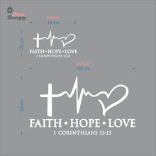 Load image into Gallery viewer, Faith Hope Love Wall Decal Decotherapy