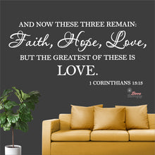 Load image into Gallery viewer, Faith Hope Love But The Greatest Of These Is Love Wall Decal Decotherapy