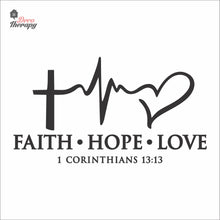 Load image into Gallery viewer, Faith Hope Love Wall Decal Decotherapy