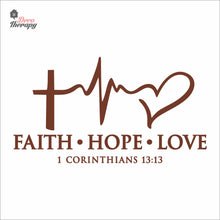 Load image into Gallery viewer, Faith Hope Love Wall Decal Decotherapy