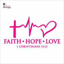 Load image into Gallery viewer, Faith Hope Love Wall Decal Decotherapy