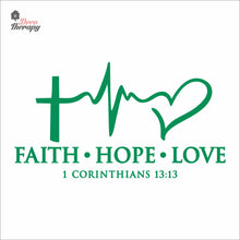 Load image into Gallery viewer, Faith Hope Love Wall Decal Decotherapy