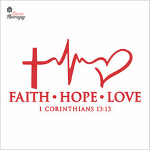 Load image into Gallery viewer, Faith Hope Love Wall Decal Decotherapy