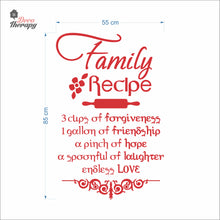 Load image into Gallery viewer, Family Recipe Cups Of Forgiveness A Spoonful Of Laughter Wall Decal Decotherapy