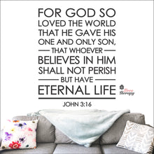 Load image into Gallery viewer, For God So Loved The World John 3:16 V1 Wall Decal Decotherapy