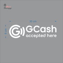 Load image into Gallery viewer, Gcash Accepted Here Sign Sticker Self-Adhesive Decotherapy