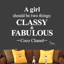 Load image into Gallery viewer, Girl Should Classy & Fabulous Wall Decal Decotherapy