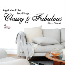 Load image into Gallery viewer, Girl Should Classy & Fabulous V2 Wall Decal Decotherapy