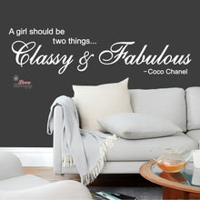 Load image into Gallery viewer, Girl Should Classy & Fabulous V2 Wall Decal Decotherapy