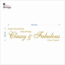 Load image into Gallery viewer, Girl Should Classy & Fabulous V2 Wall Decal Decotherapy