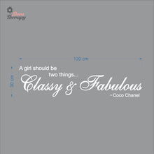 Load image into Gallery viewer, Girl Should Classy & Fabulous V2 Wall Decal Decotherapy