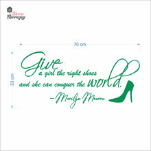 Load image into Gallery viewer, Give A Girl The Right Shoes Wall Decal Decotherapy