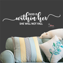 Load image into Gallery viewer, God Is Within Her She Will Not Fall V2 Wall Decal Decotherapy