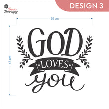 Load image into Gallery viewer, God Loves You V3 Wall Decal Decotherapy